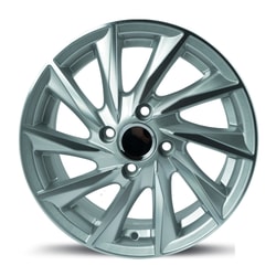 6.0X14" PCD 4X108 Arceo Wheels ARCEO-1101 SILVER ET35 73.1 mm