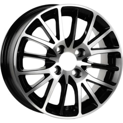 6.0X14" PCD 4X108 CMS 456 ET35  63.4 mm BLACK DIAMOND GLOSS