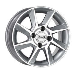 6.0X14" PCD 4X108 CMS CMS 831 SILVER DIMAMOND  RACING ET15 65.1 mm