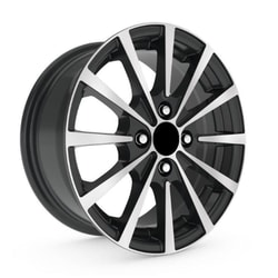 6.0X14" PCD 4X108 DJ Jant DJ-350/B BLACK DIAMOND ET20 65.1 mm