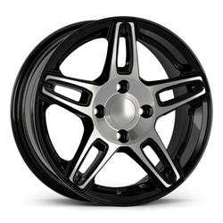 6.0X15" PCD 4X108 AGT Wheels 15281 ET35 63.40 mm Gloss Black Diamond