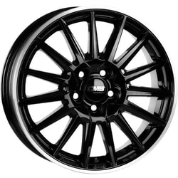 6.0X15" PCD 4X98 CMS 1264 ET35 58.10 mm Diamond Rim Black Gloss