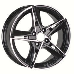 6.5X15" PCD 4X100 AGT Wheels 546 ET35 67.10 mm Hyper Black Diamond