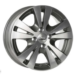 6.5X15" PCD 4X100 CMS 832 ET35 67.2 mm SILVER DIAMOND RACING