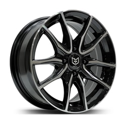 6.5X15" PCD 4X100 Tork TRK-3741 ET35 Black Machined 73.1 mm