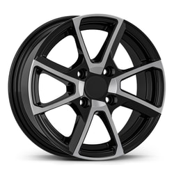 6.5X15" PCD 5X100 AGT Wheels 15040 67.10 mm Gloss Black Diamond