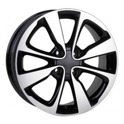 6.5X16" PCD 4x100 Truva Wheels 233 Black Finish ET35 54.1 mm