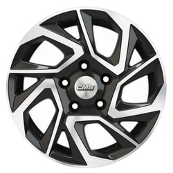 6.5X16" PCD 5X098 CMS CMS 999 BLACK DIAMOND GLOSS ET39 58.1 mm