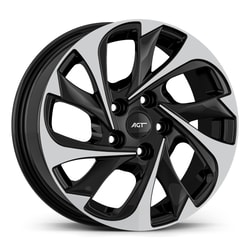 6.5X16" PCD 5X108 AGT Wheels 16048 ET37 67.10 mm Gloss Black Diamond