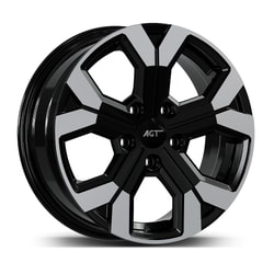 6.5X16" PCD 5X108 AGT Wheels 16260 ET40 73.10 mm Gloss Black Lip Diamond