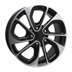 6.5X16" PCD 5X114.3 SLK SLK-1674 BLACK MACHINE ET37 66.1 mm