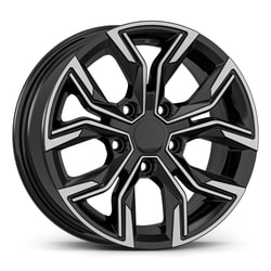 6.5X16" PCD 5X114 AGT Wheels 16158 ET40 67.10 mm Gloss Black Diamond