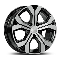 6.5X16" PCD 5X114 AGT Wheels 16260 Argent ET40 66.1 mm Santorini Black Diamond