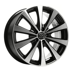 6X14" PCD 4X100 Kormetal DY 774 BLACK DIAMOND ET37 67.2 mm