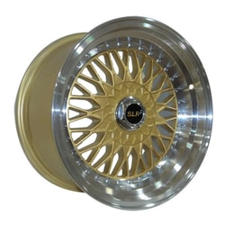 7.0X14" PCD 4X100-108 SLK SLK-1308 GOLD ET15 73.1 mm