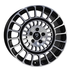 7.0X15" PCD 4X100 RC RC-1050 BLACK DIAMOND ET35 67.1 mm