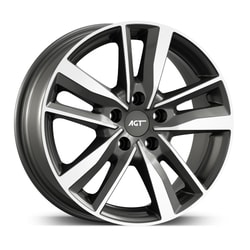 7.0X17" PCD 5X100 AGT Wheels 17226-1 ET40 Titan Diamond 67.10 mm