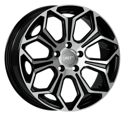7.0X17" PCD 5X108 AGT Wheels 17263 Compass ET38 67.1 mm Black Diamond
