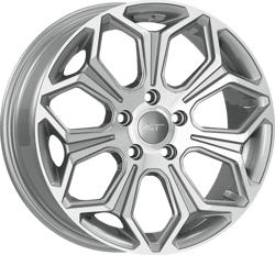 7.0X17" PCD 5X108 AGT Wheels 17263 Compass ET38 67.1 mm Silver Diamond