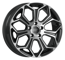 7.0X17" PCD 5X108 AGT Wheels 17263 Compass ET38 67.1 mm Titan Diamond