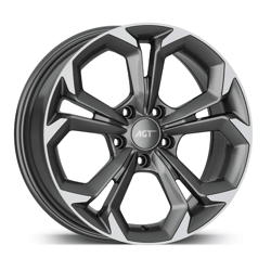 7.0X17" PCD 5X114.3 AGT Wheels 17262 RS-02 ET40 67.1 mm Titan Diamond