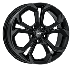 7.0X17" PCD 5X114.3 AGT Wheels 17262 RS-02 ET40 67.1 mm Gloss Black
