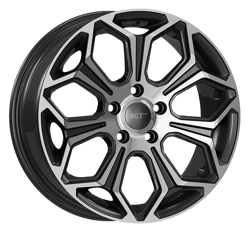 7.0X17" PCD 5X114 AGT Wheels 17263 Compass ET38 67.1 mm Titan Diamond