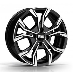 7.5X17" PCD 4X100 Elit Jant EJ12 BLACK LIP POLISH ET38 67.1 mm