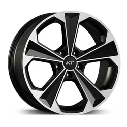 7.5X18" PCD 5X112 AGT Wheels 18204 ET50 67.10 mm Matt Black Diamond