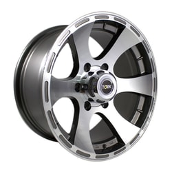 8.0X16" PCD 5X120 BK BK-5537 BLACK MACHINE ET25 65.1 mm