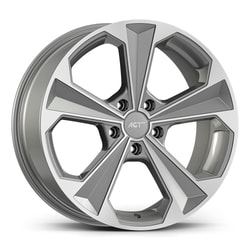 8.0X18" PCD 5X112 AGT Wheels 18062 72.60 mm Silver Diamond