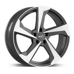 8.0X18" PCD 5X112 AGT Wheels 18120 ET35 Titan Diamond 66.60 mm