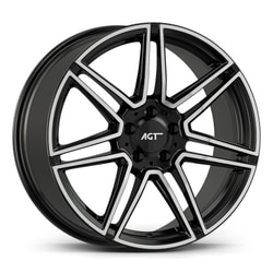 8.0X19" PCD 5X112 AGT Wheels 19266-1 ET52 66.60 mm Gloss Black Diamond
