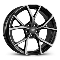 8.0X19" PCD 5X112 AGT Wheels 19270 ET48 57.10 mm Gloss Black Diamond