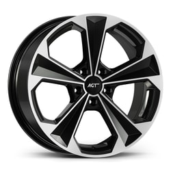 8.5X19" PCD 5X108 AGT Wheels 19062 72.60 mm Matt Black Diamond
