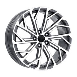 8.5X19" PCD 5X112 EMR Wheels EMR-D819-05 TITANIUM GREY DIAMOND ET35 66.45 mm