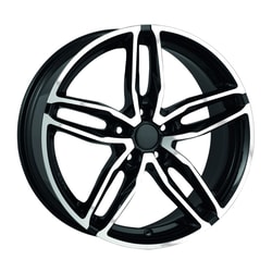 8.5X19" PCD5X114 AGT Wheels 1007 ET35 Black Diamond 72.6 mm