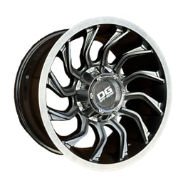 9.0X17" PCD 6X139.7 Deluge Performance 55192 HYPER BLACK ET-12 110 mm