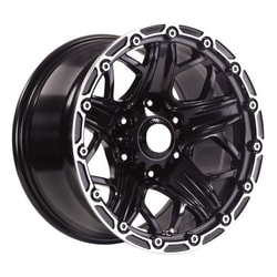 9.0X17" PCD 6X139.7 Megatork TORK3812 BLACK LIP MACHINED ET0 110 mm