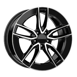 9.0X18" PCD 5X112 Kormetal DY328 BLACK DIAMOND ET39 66.6 mm