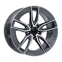 9.0X18" PCD 5X112 Kormetal DY388 GUN METAL DIAMOND ET48 66.6 mm