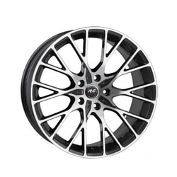 9.0X18" PCD 5X112 RC 224 BLACK POLISH ET49 66.6 mm