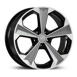 9.0X20" PCD 5x112 AGT Wheels 20062 Bavyera ET38 72.60 mm Black Silver Diamond