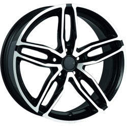 9.0X20" PCD5X108 AGT Wheels 1007 ET45 Black Diamond 72.6 mm