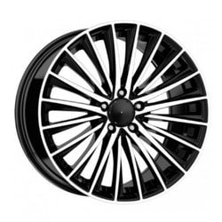 9.5X19" PCD 5X112 Kormetal 989-2 BLACK DIAMOND ET48 66.6 mm