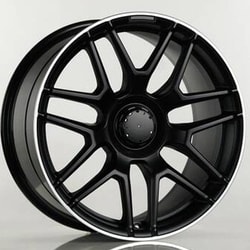 9.5X19" PCD 5X112 RC 213 MAT BLACK LIP DIAMOND ET48 66.6 mm