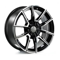 9.5X19" PCD 5X120 STW Wheels 928 BLACK DIAMOND  ET40 72.6 mm