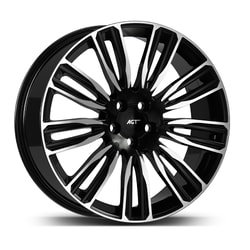 9.5X22" PCD 5X108 AGT Wheels 22188  ET48 72.60 mm Black Diamond