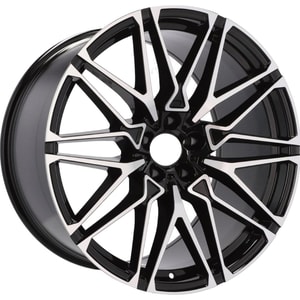 10X21" PCD 5X112 Deluge Performance F8454-2 ET37 66.6 mm BLACK MACHINED FACE