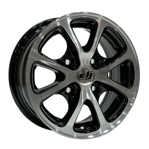 5.5X13" PCD 4X100 DJ Jant 102/A ET30  67.1 mm BLACK DIAMOND